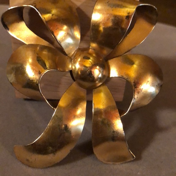 Monet Vintage Sterling Vermeil Bow Brooch - Picture 2 of 8